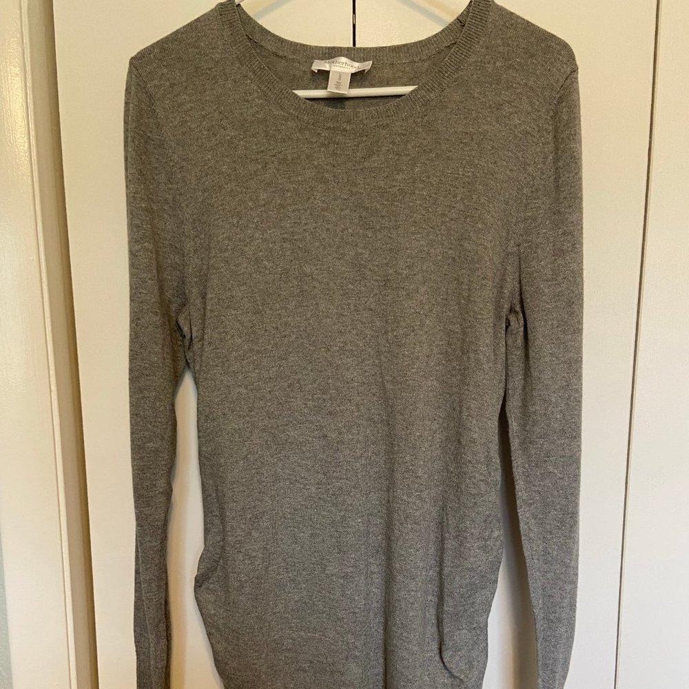 Motherhood Maternity Gray Crew Neck Sweater
